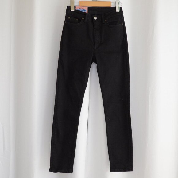Acne Studios Bla Konst Peg Black Jeans Sz 26 - Picture 3 of 12